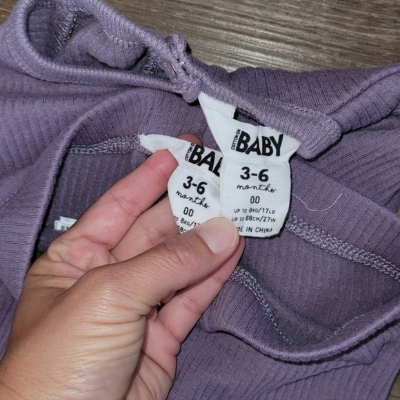 Cotton On Baby Girl Purple Star Ribbed Outfit Size 3-6 Months - Picture 4 of 4